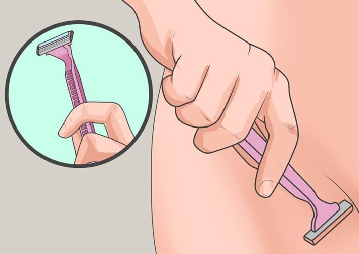Бритьё интимной зоны женщины