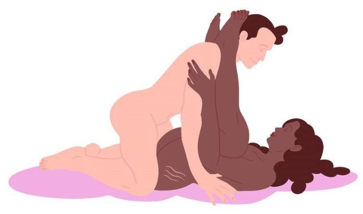 Mating press sex position