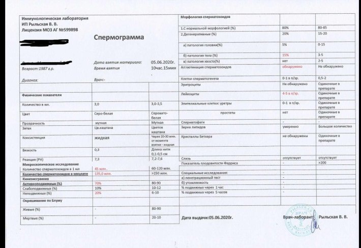 Спермограмма по крюгеру расшифровка нормальные формы