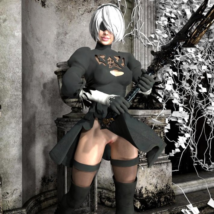 Nier automata shinuki косплей сиськи