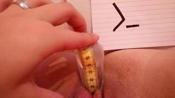 Измерение глубины влагалища линейкой