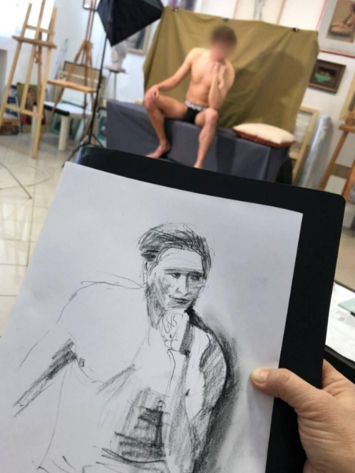 Люди натурщики