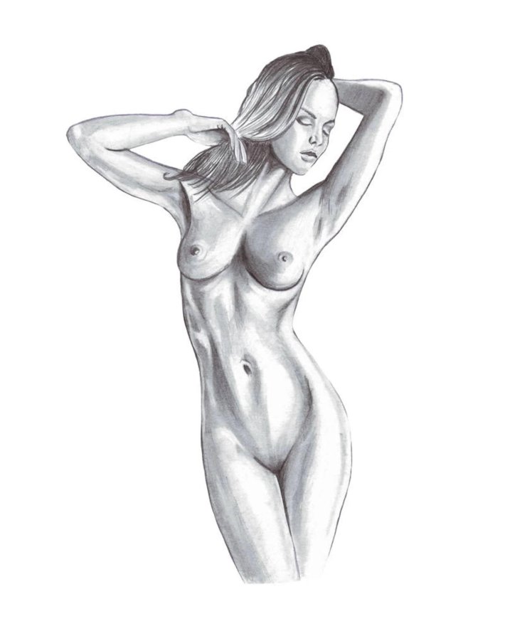 Рисунки карандашом голые