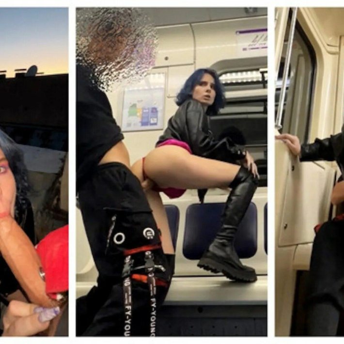 Порно в метро