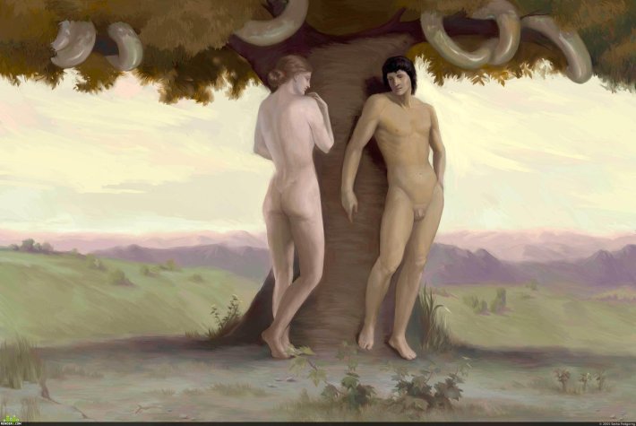 Порнография в раю, адам и ева