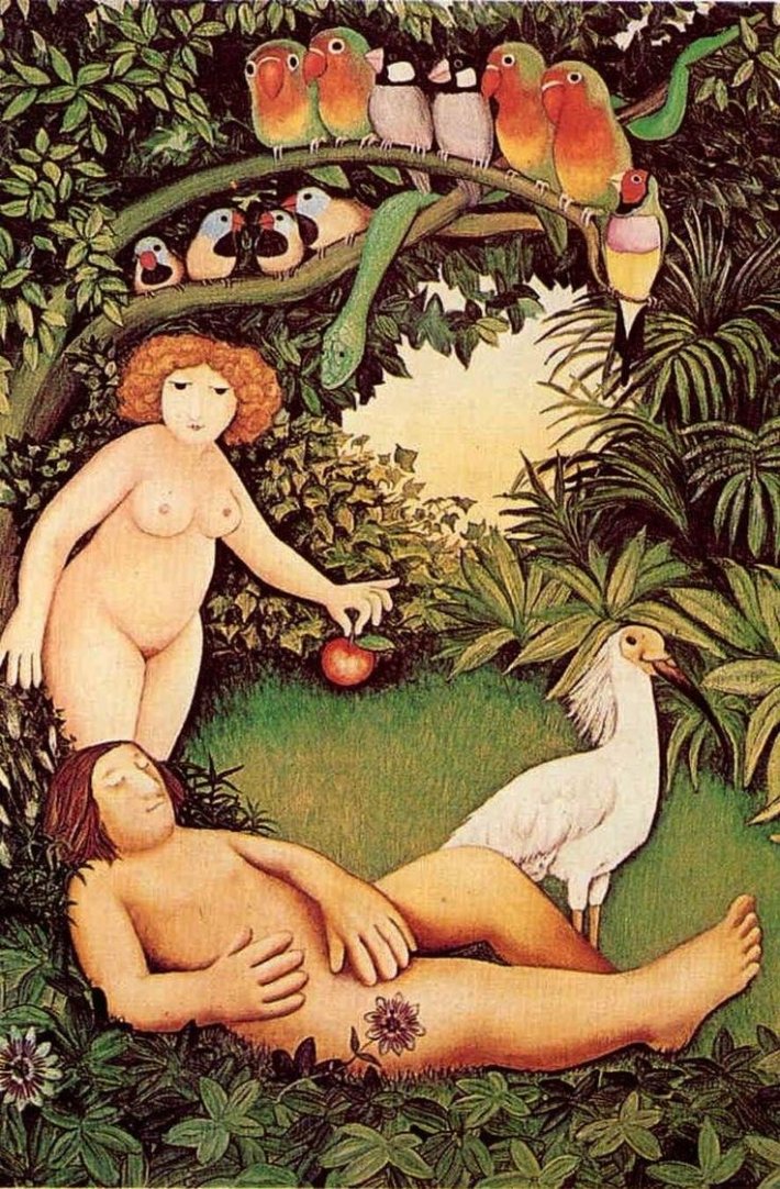 Лукас кранах адам и ева 1526