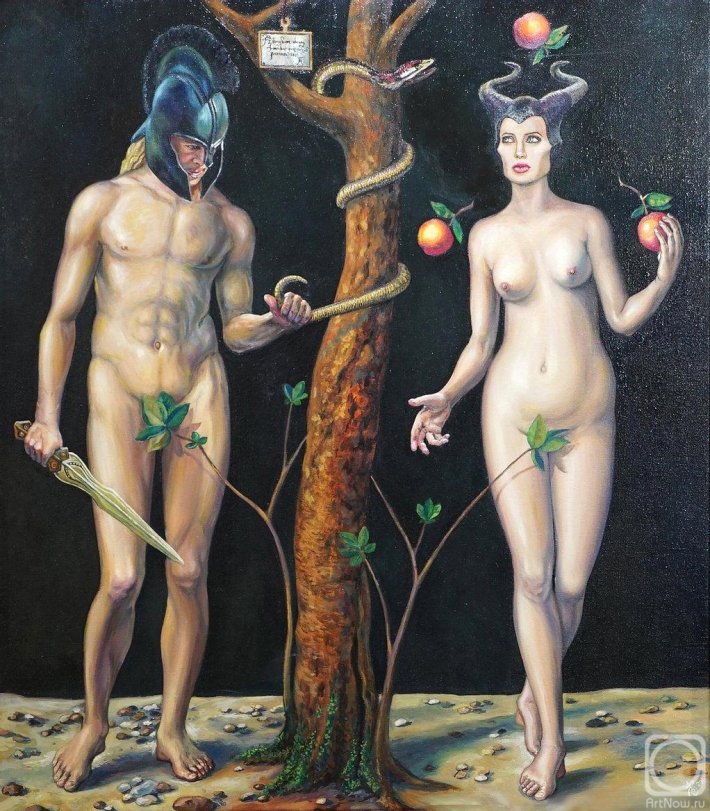 Картины адам и ева