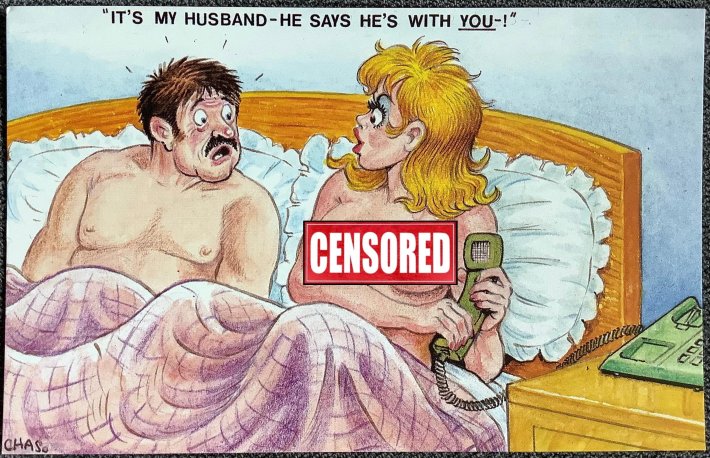 Муж и жена в постели карикатура