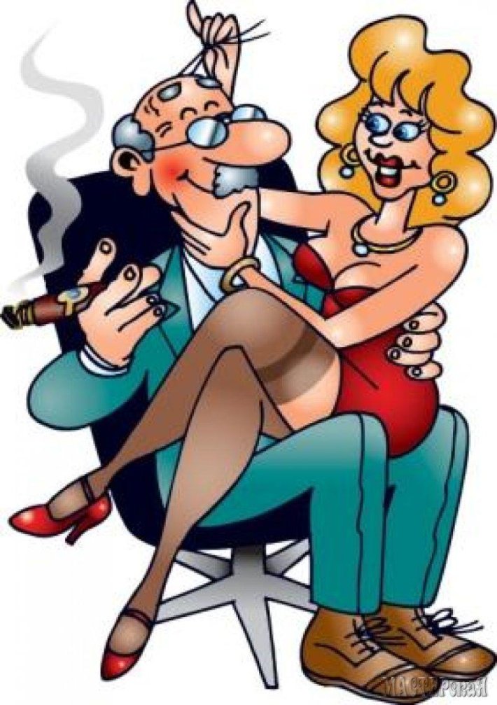 Секретарша карикатура