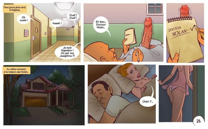 Эротический комикс под столом