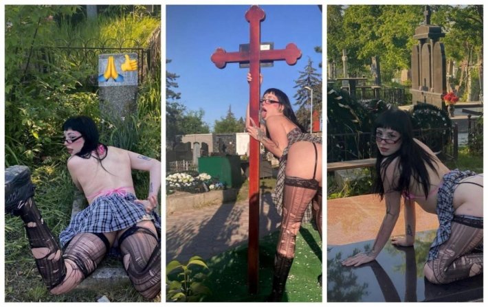 Эротическая фотосессия на кладбище