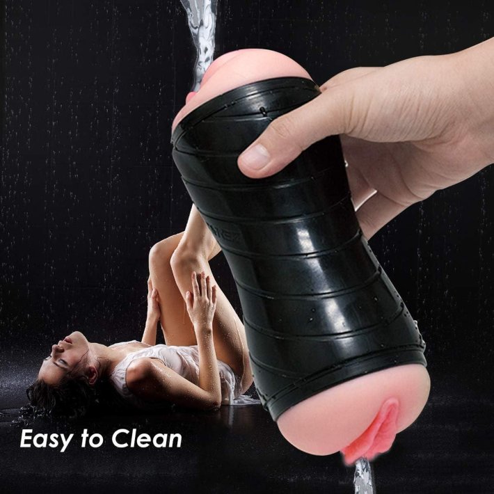 Двухсторонний мастурбатор вагина и ротик в тубе Zemalia Gina