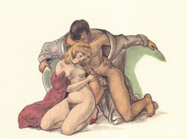 Порно рисунки ретро