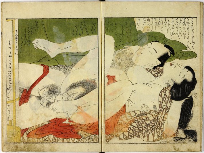 Японская эротическая гравюра сюнга