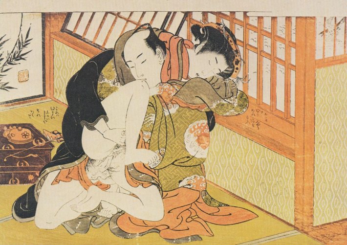 Японские гравюры укиё э сюнга