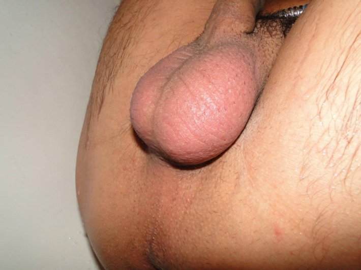 Мужские бритые мошонки