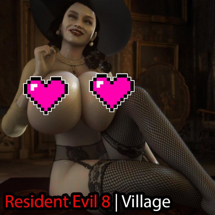Леди Димитреску Resident Evil сиськи