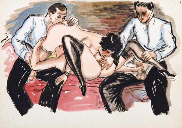 Эротические рисунки ретро