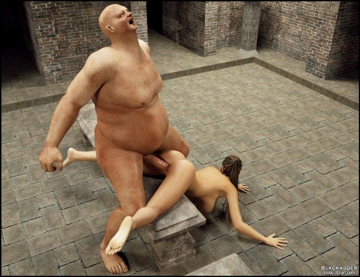 Голая женщина гигант и лилипут