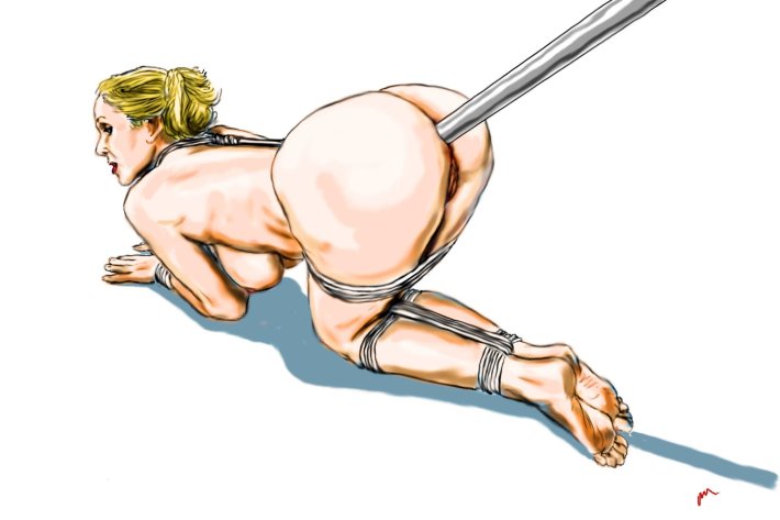 Хентай бдсм насадили на Кол