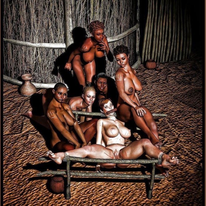 Голые африканские рабыни