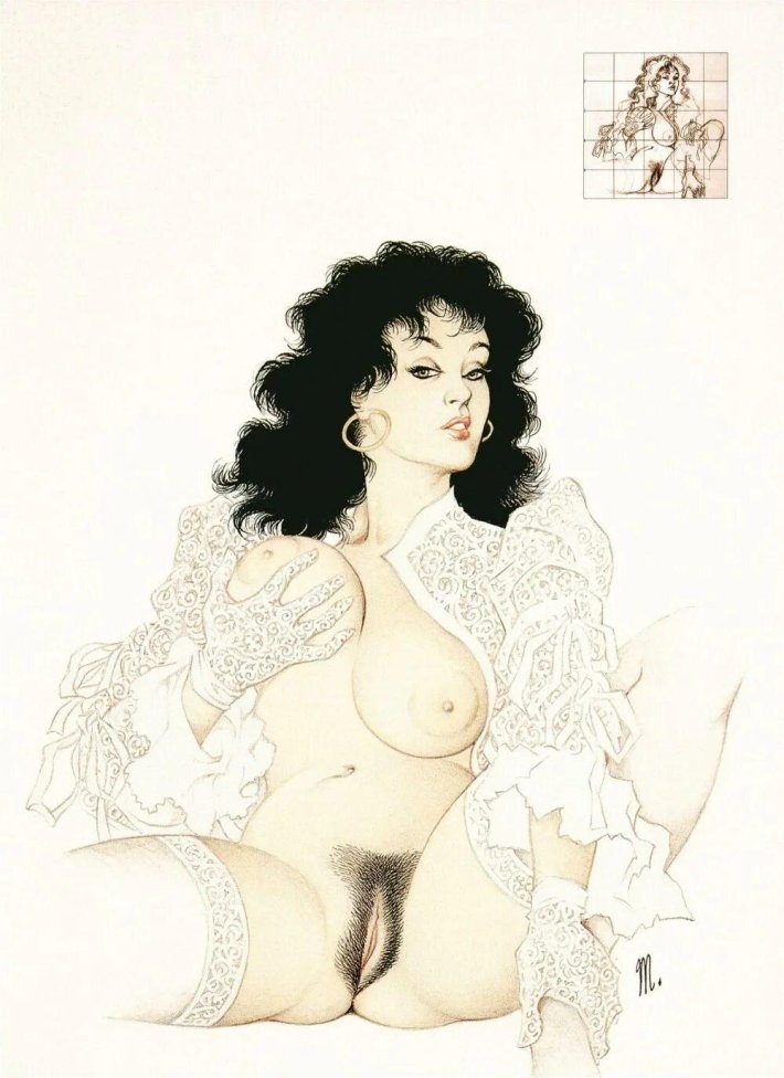 Рисованные голые зрелые бабы