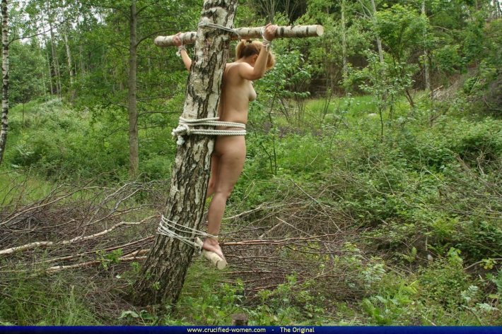 Голые женщины привязанные к дереву