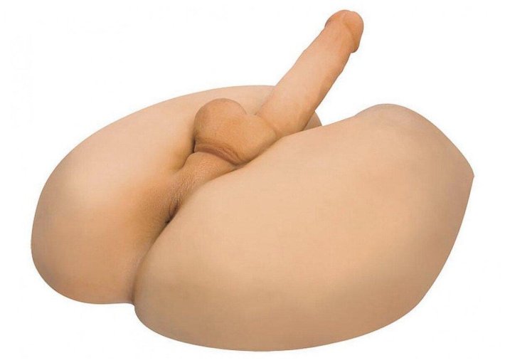 Мастурбатор-анус с фаллоимитатором anal missionary CYBERSKIN Stroker Light