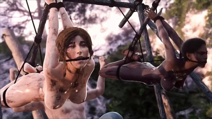 Томб Райдер Лара Крофт rule34 bdsm