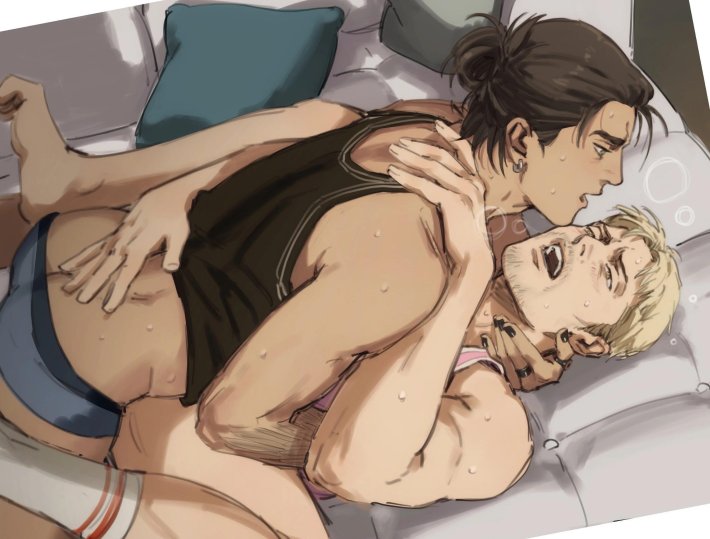 Голый Райнер и Эрен хентай