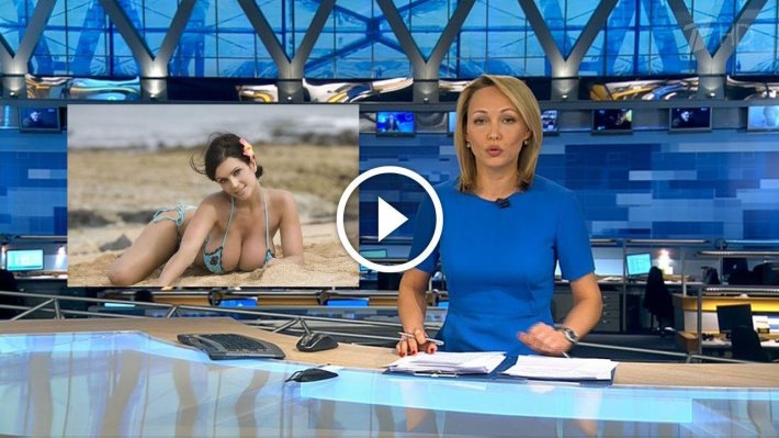 Телеведущая в эфире