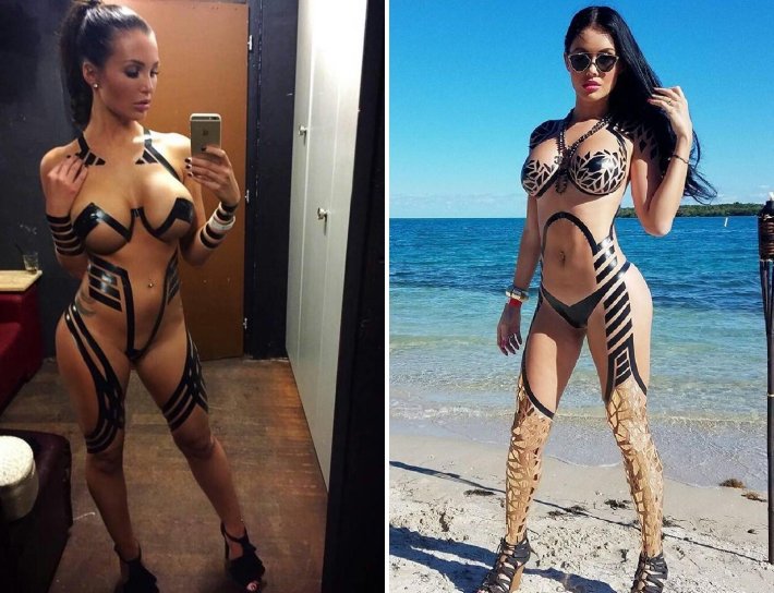 Купальник из изоленты