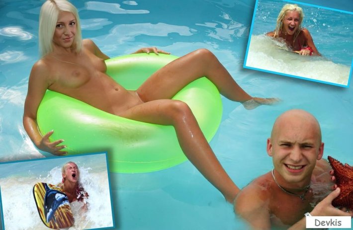 Голая Ольга Бузова в бассейне